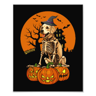 Golden Retriever Dog Halloween Photo Print