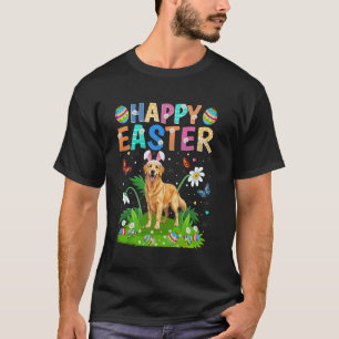 Golden Retriever Dog Happy Easter Egg Hunt Bunny E T-Shirt
