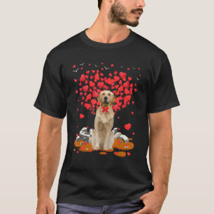 Golden Retriever Dog Heart Valentines Day Dog Dad  T-Shirt