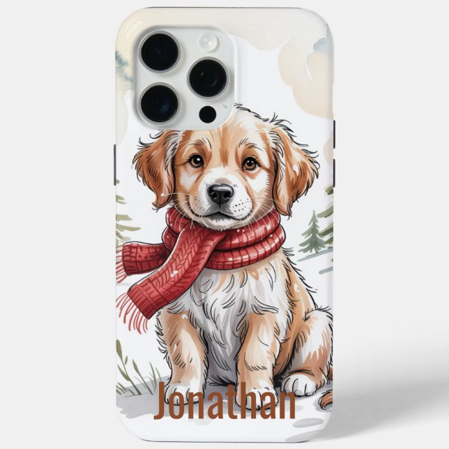 Golden Retriever Dog Holiday,  Dog Lover, Winter, Case-Mate iPhone Case (Back)