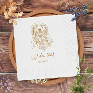 Golden Retriever Dog I Do Too Custom Cocktail Napk Napkin