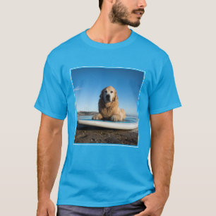 Golden Retriever Dog Laying On A Paddle Board T-Shirt