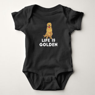 Golden Retriever Dog - Life Is Golden Baby Bodysuit
