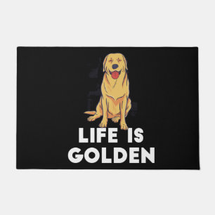 Golden Retriever Dog - Life Is Golden Doormat