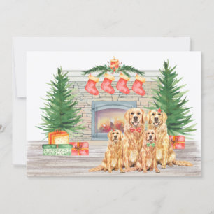 Golden Retriever Dog Lover Christmas Holiday Card