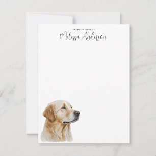 Golden Retriever Dog Lover Personalised Watercolor Card