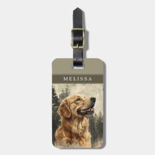 Golden Retriever Dog Luggage Tags