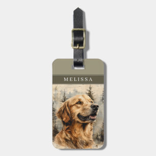 Golden Retriever Dog Luggage Tags