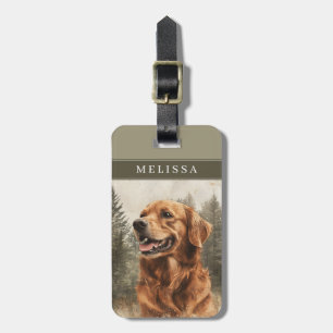 Golden Retriever Dog Luggage Tags