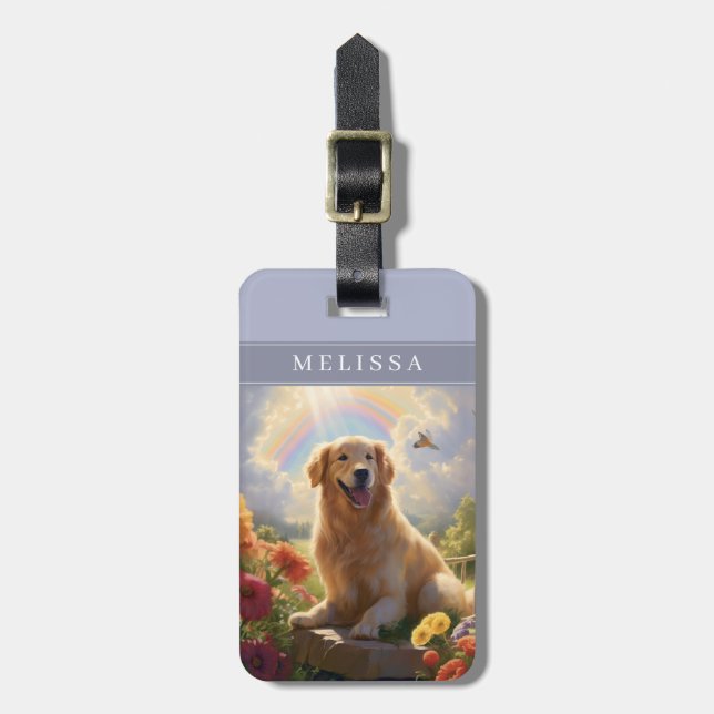 Golden Retriever Dog Luggage Tags (Front Vertical)