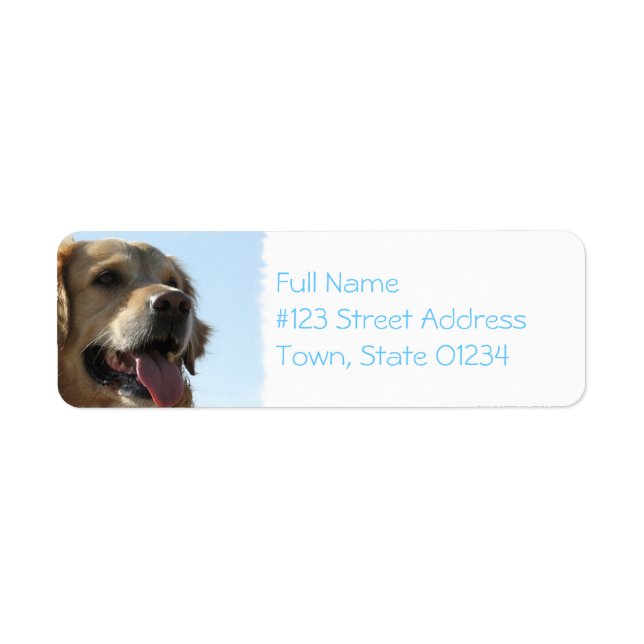 Golden Retriever Dog Mailing Label (Front)