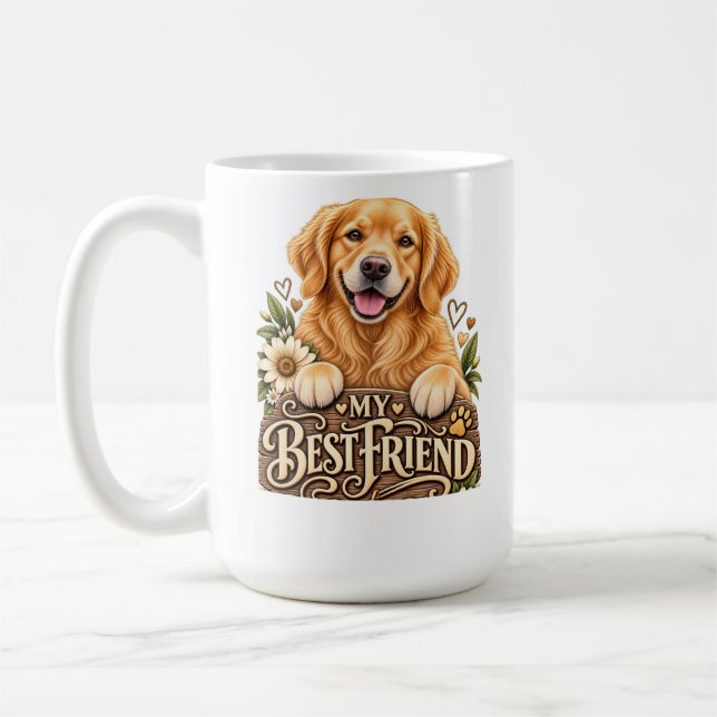 Golden Retriever dog Mug (Left)