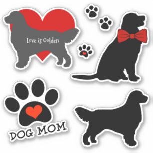 Golden Retriever Dog Mum Silhouette Group