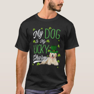 Golden Retriever Dog My Giraffe Is My Lucky Charm T-Shirt