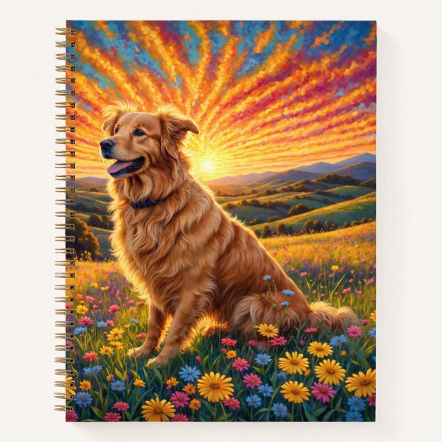 Golden Retriever dog Notebook (Front)