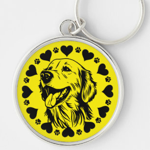 Golden Retriever Dog Owner Key Ring