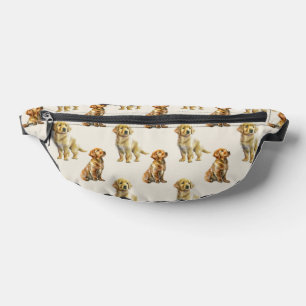 Golden Retriever Dog Pattern Bum Bags