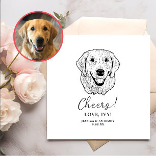 Golden Retriever Dog Personalised Cheers Napkin