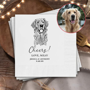 Golden Retriever Dog Personalised Cheers Napkins