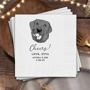 Golden Retriever Dog Personalised Cheers Napkins