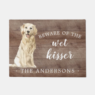 Golden Retriever Dog Personalised Door Mat