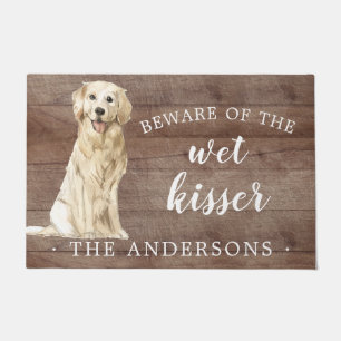 Golden Retriever Dog Personalised Door Mat