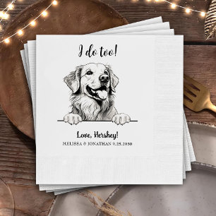 Golden Retriever Dog Personalised I Do Too  Napkin