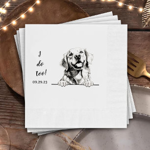 Golden Retriever Dog Personalised I Do Too Napkin