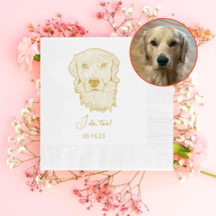 Golden Retriever Dog Personalised I Do Too  Napkin