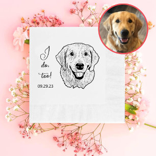 Golden Retriever Dog Personalised I Do Too Napkin
