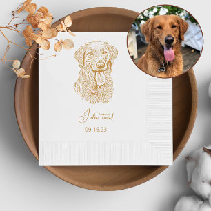 Golden Retriever Dog Personalised I Do Too  Napkin