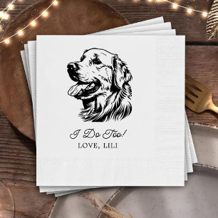 Golden Retriever Dog Personalised I Do Too Napkin