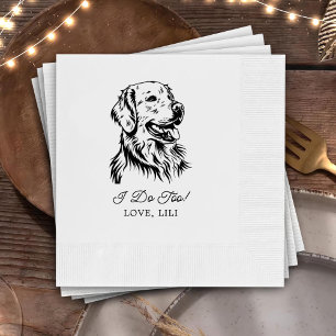 Golden Retriever Dog Personalised I Do Too Napkin