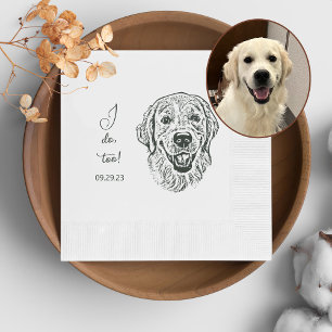 Golden Retriever Dog Personalised I Doo Too Napkin
