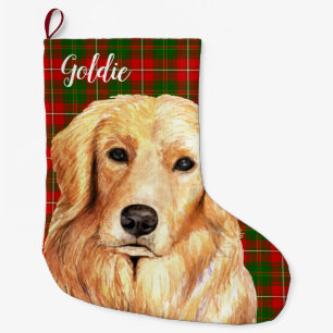 Golden Retriever Dog Personalised Large Christmas Stocking