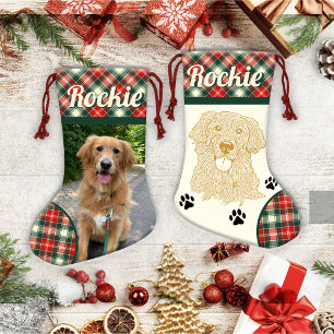Golden Retriever Dog Personalised Small Christmas Stocking