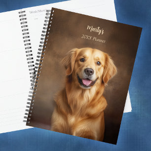 Golden Retriever Dog Personalised Yearly Planner
