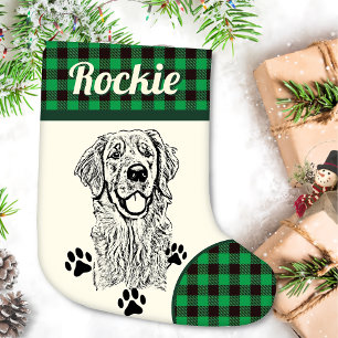 Golden Retriever Dog Personalized Small Christmas Stocking