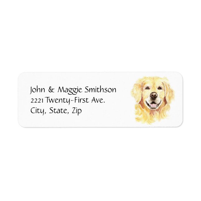 Golden Retriever Dog Pet Animal watercolor (Front)