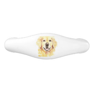 Golden Retriever Dog Pet Animal watercolor Ceramic Drawer Pull