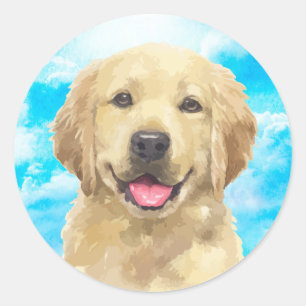 Golden Retriever Dog Pet Animal Watercolor Sticker