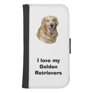 Golden Retriever dog photo portrait Samsung S4 Wallet Case
