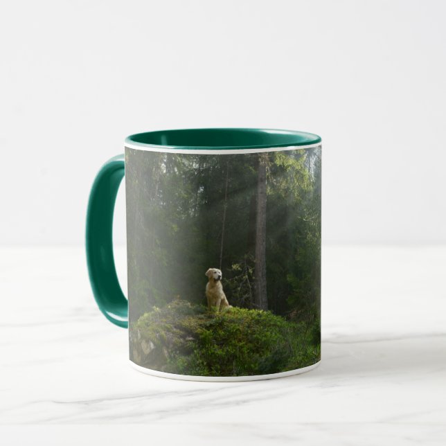 Golden Retriever Dog | Pine Woodland Mug (Front Left)