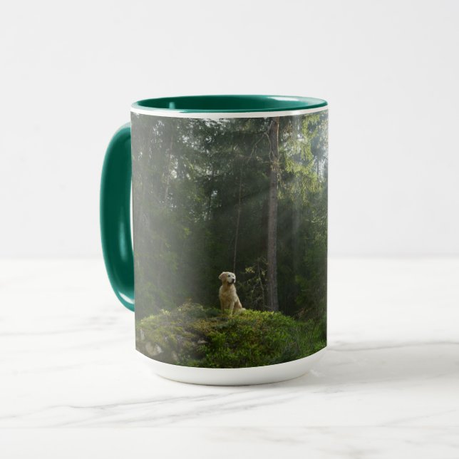 Golden Retriever Dog | Pine Woodland Mug (Front Left)