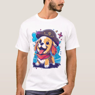 Golden Retriever Dog Pirate    T-Shirt