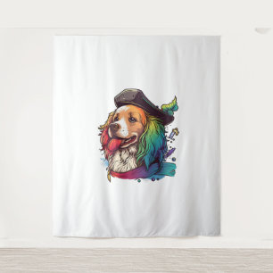 Golden Retriever Dog Pirate Tapestry