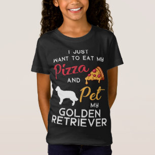 Golden Retriever Dog Pizza lover owner Xmas Birthd T-Shirt