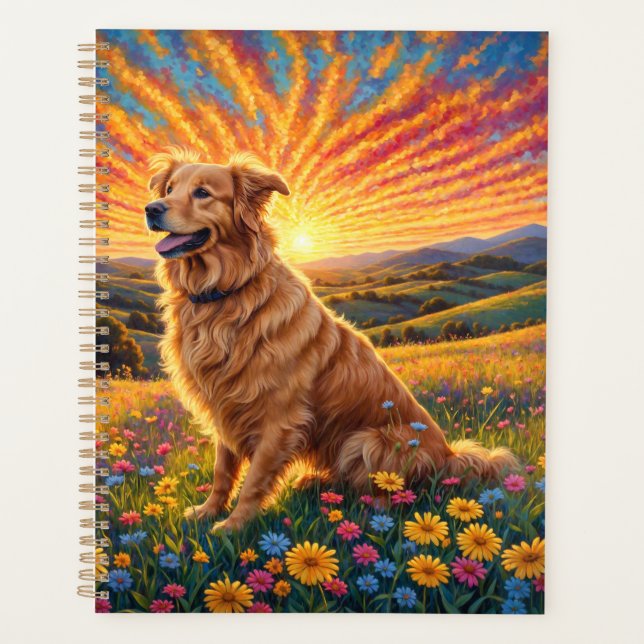 Golden Retriever dog Planner (Front)