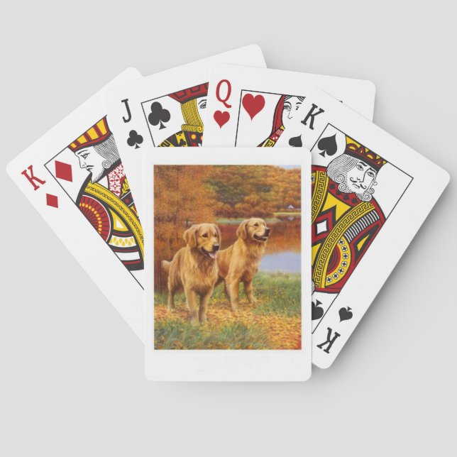 Golden Retriever Dog Playing Cards (Back)