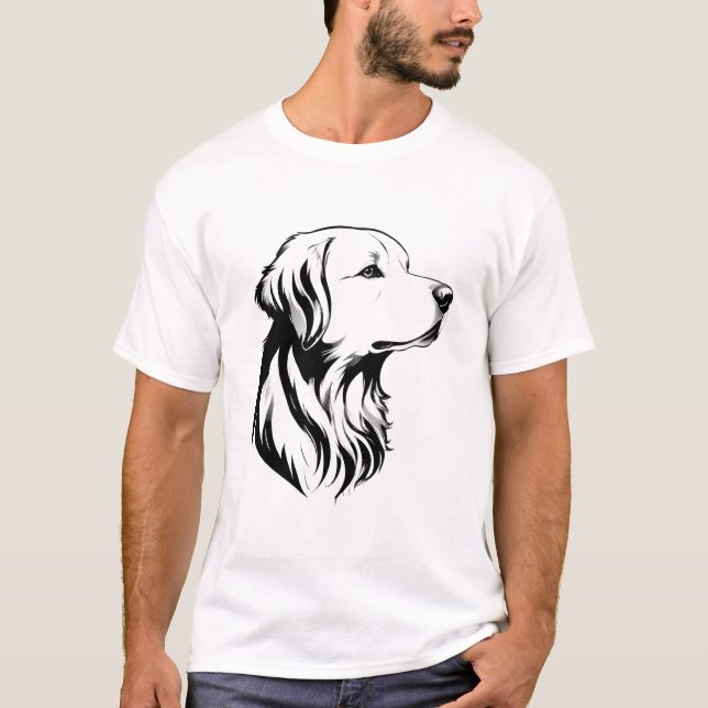 Golden Retriever Dog Portrait Men's T-Shirt (Front)
